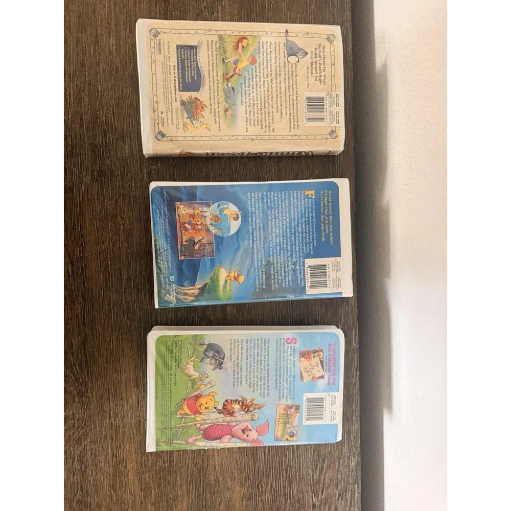 Lot 3 Disney VHS Movies Winnie the Pooh, Grand Adventure, Piglet's Big movie